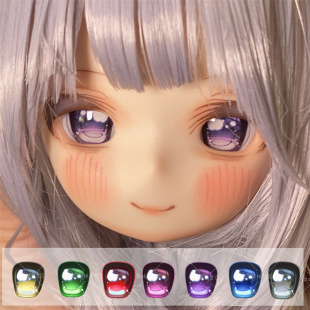 BJD娃娃1/6分娃渐变蓝粉色卡通眼珠1/4分miko二次元软妹辣妹眼睛