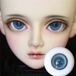 BJD娃娃眼睛14mm16mm眼珠海蓝渐变花纹彩瞳古风1/3分4分娃地瓜眼