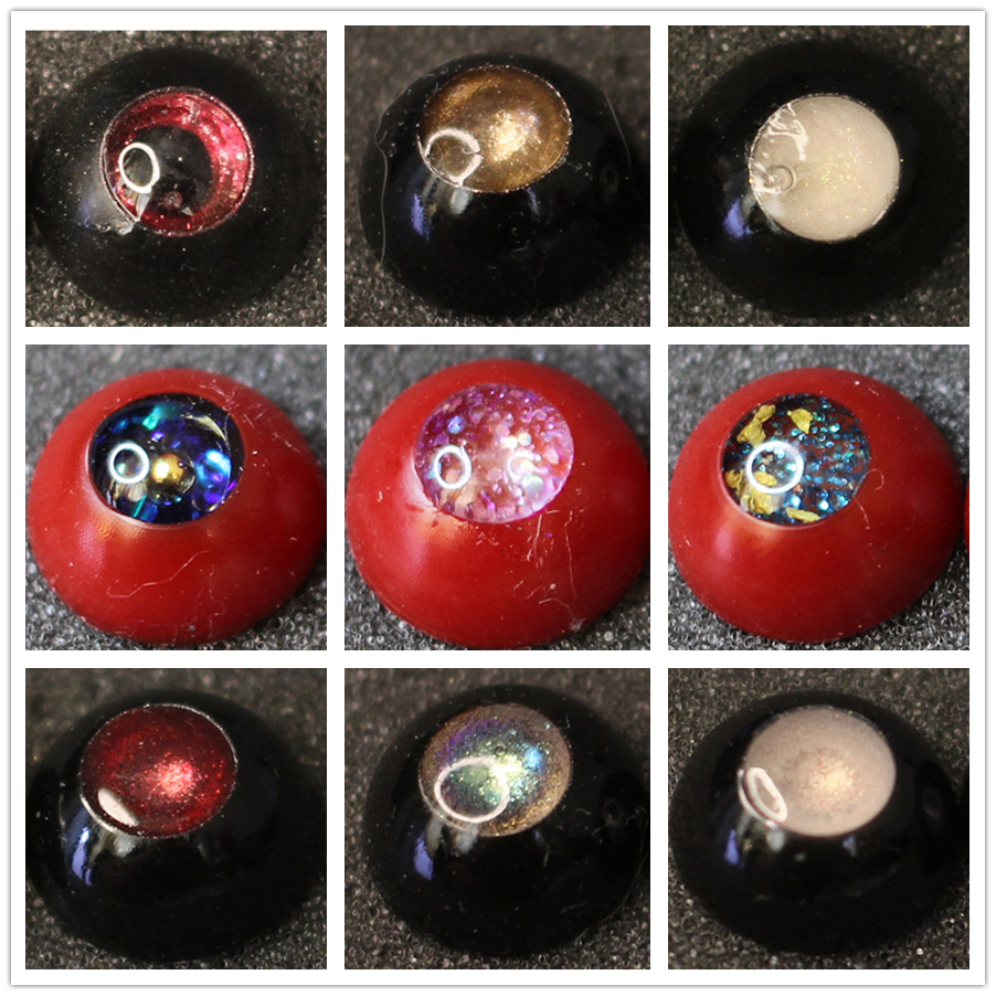 BJD娃娃眼睛14mm红色黑色夜叉眼