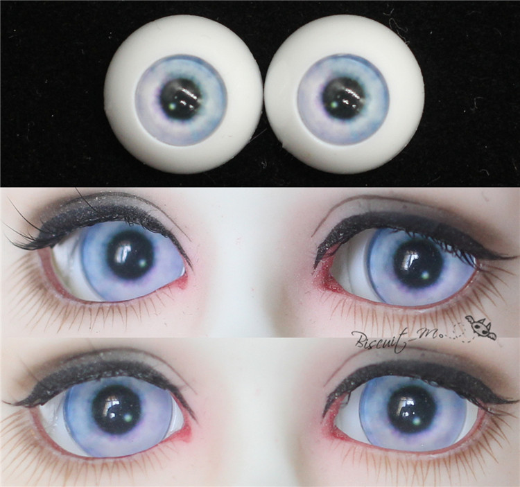 BJD娃娃眼睛蓝紫色混色渐变