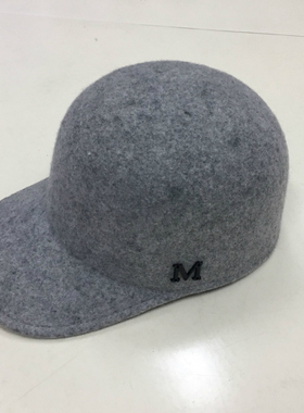 新款促销羊毛礼帽骑士马术时尚韩版明星同款圆顶毛呢女帽子花灰色