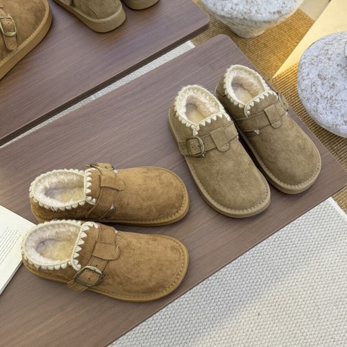 复古厚底加绒勃肯棉鞋