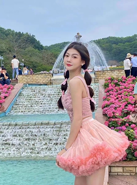 大人tutu裙兔兔裙半身裙夏季甜美在逃公主网纱成人凸凸裙短裙演出
