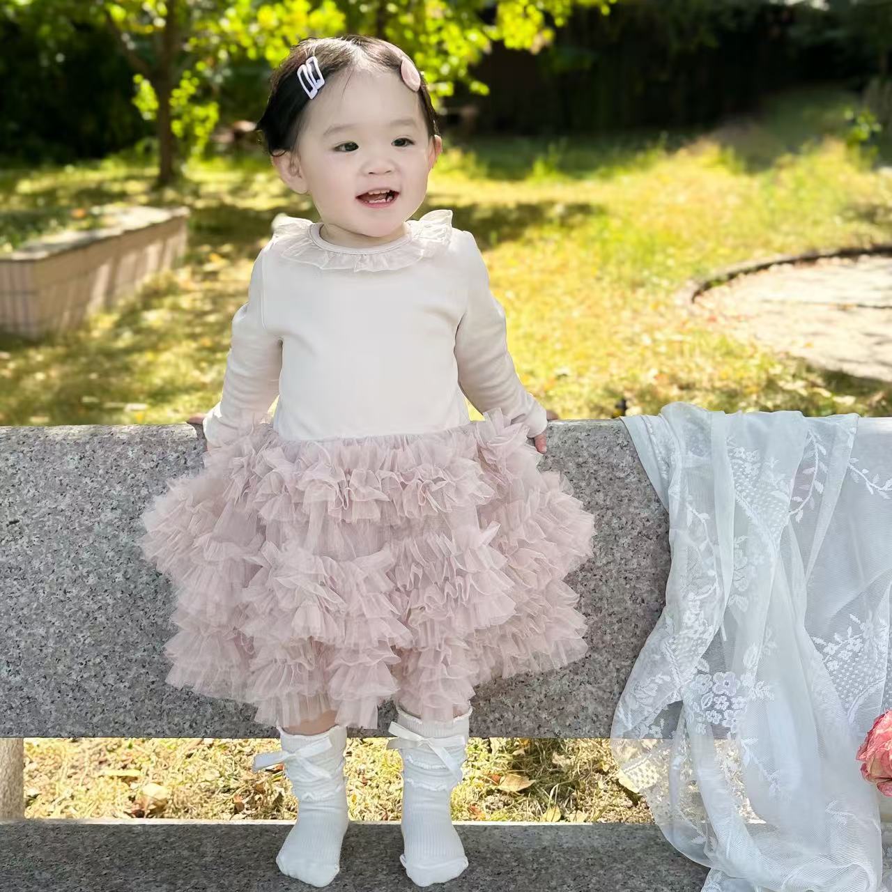 2025年秋装新款女宝宝 公主蛋糕裙婴幼儿a类长袖连衣裙生日tutu裙