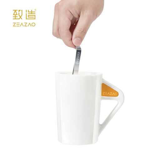 简约创意勺马克杯陶瓷杯咖啡杯