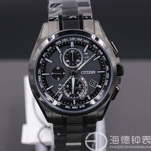 西铁城 钛合金蓝宝石光动能电波男手表AT8040-57E/L AT8044-56E