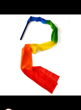 带棒彩绸舞蹈彩带广场舞彩绸跳舞甩绸成人儿童彩带运动会道具彩绸