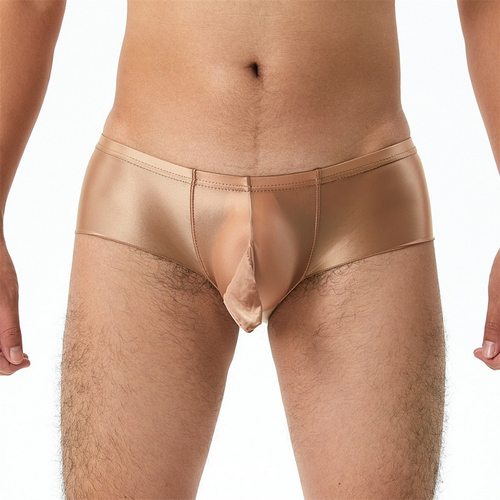 薄款枪弹分离JJ套一体油光泽内裤