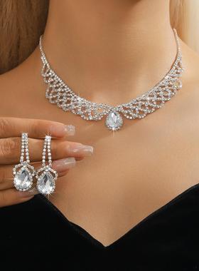 满钻新娘不规则精致气质欧美项链