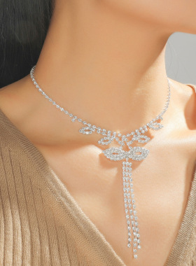 时尚简约项链耳钉欧美风新娘款