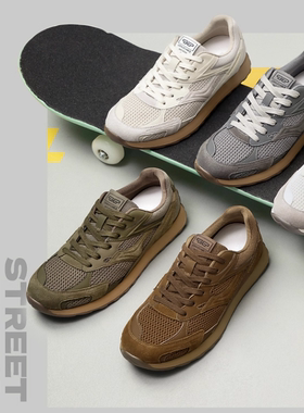 专柜正品百丽2025秋款男鞋轻盈厚底老爹鞋户外运动休闲鞋A2064CM5