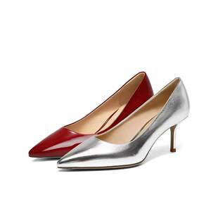 女单鞋 百丽真皮细高跟婚鞋 情人节礼物3Y6B2AQ6 赵今麦同款 专柜正品