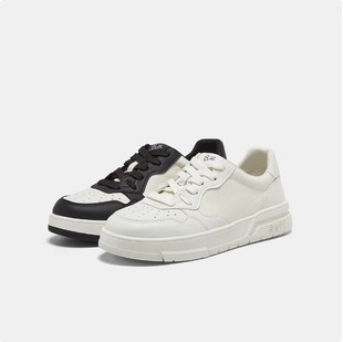 厚底运动休闲板鞋 专柜正品 透气小白鞋 男鞋 URK01AM5 百思图2025春款