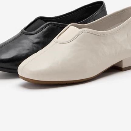 专柜正品拔佳2026春新款女鞋时尚复古羊皮一脚蹬休闲单鞋AAS24AA6