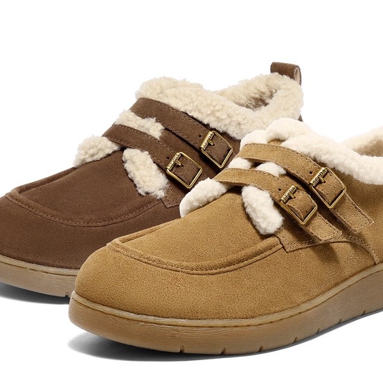 Senda/森达女靴毛毛鞋平底雪地靴