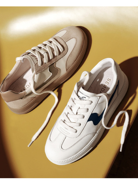 专柜正品森达2025秋季新款女鞋德训鞋运动休闲小白板鞋4HOC7CM5