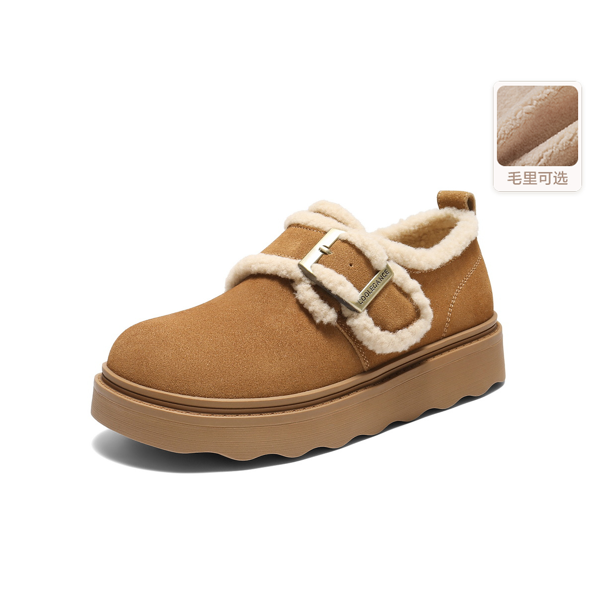 Belle/百丽女鞋厚底加绒雪地靴