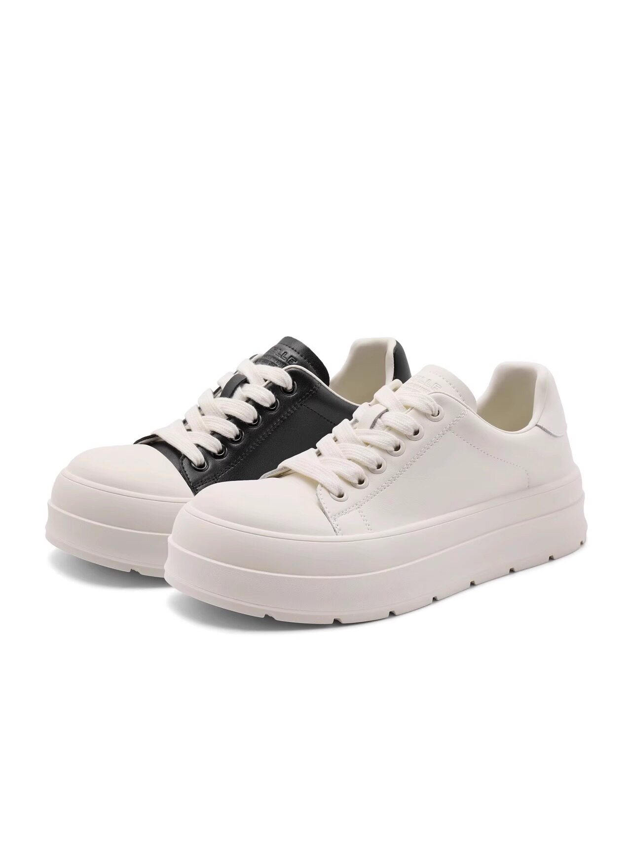 专柜正品百丽2024秋款女鞋厚底增高小白鞋帆布运动休闲鞋b9y1dcm4