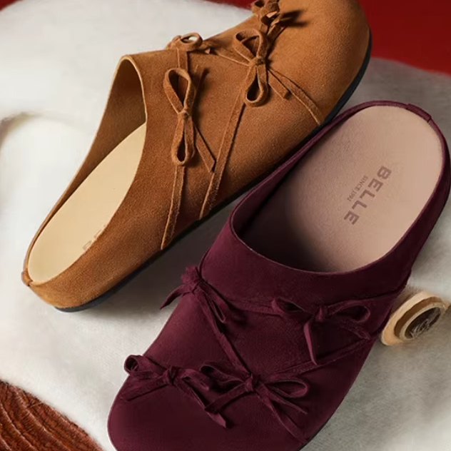 专柜正品百丽2026春季新款女鞋厚底羊皮蝴蝶结吐司勃肯鞋E9H1DAH6,女鞋,勃肯鞋/软木鞋,淘宝优惠券,粉丝福利购,淘宝优惠卷