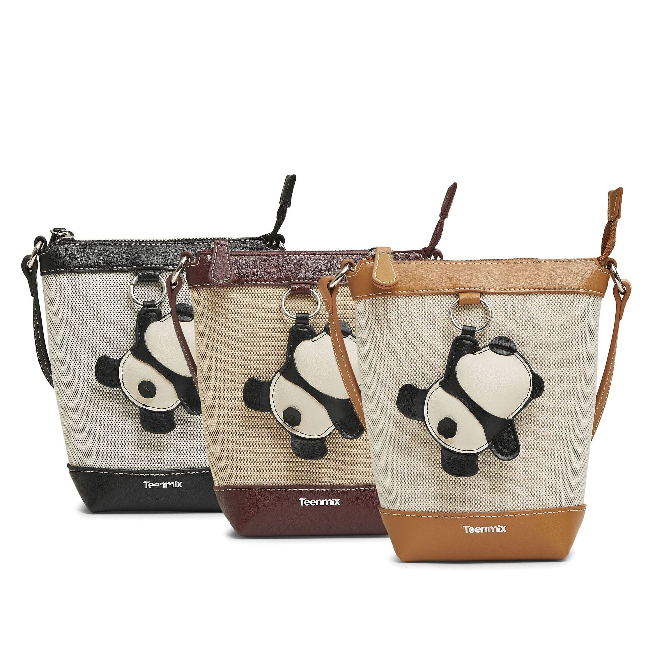 Teenmix/天美意女包简约水桶包