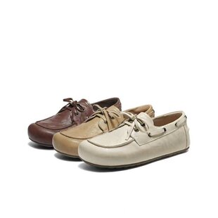 厚底牛津帆船单鞋 女2026春款 B3040AM6 百丽焦糖吐司勃肯鞋 专柜正品