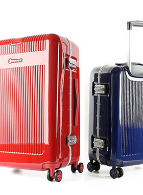 正品外交官拉杆箱24寸万向轮行李箱PC登机密码箱喜庆红色旅行箱