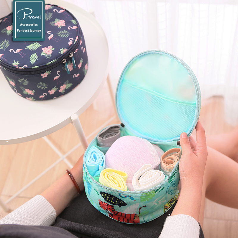 出差收纳内衣文胸内裤圆形旅行