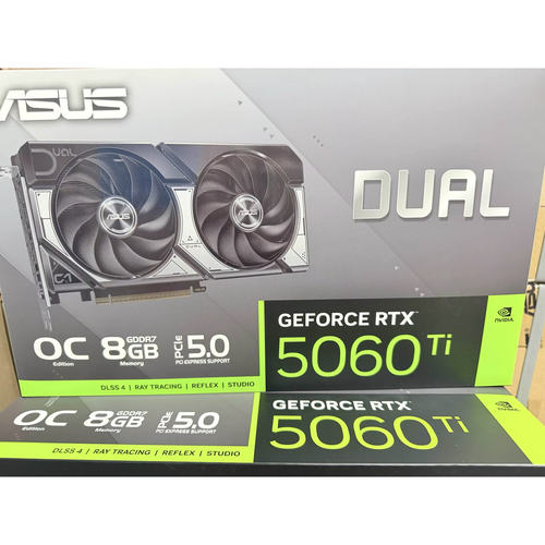全新未拆封华硕DUAL RTX 5060 Ti OC雪豹 8G显卡 海外版 质保3年