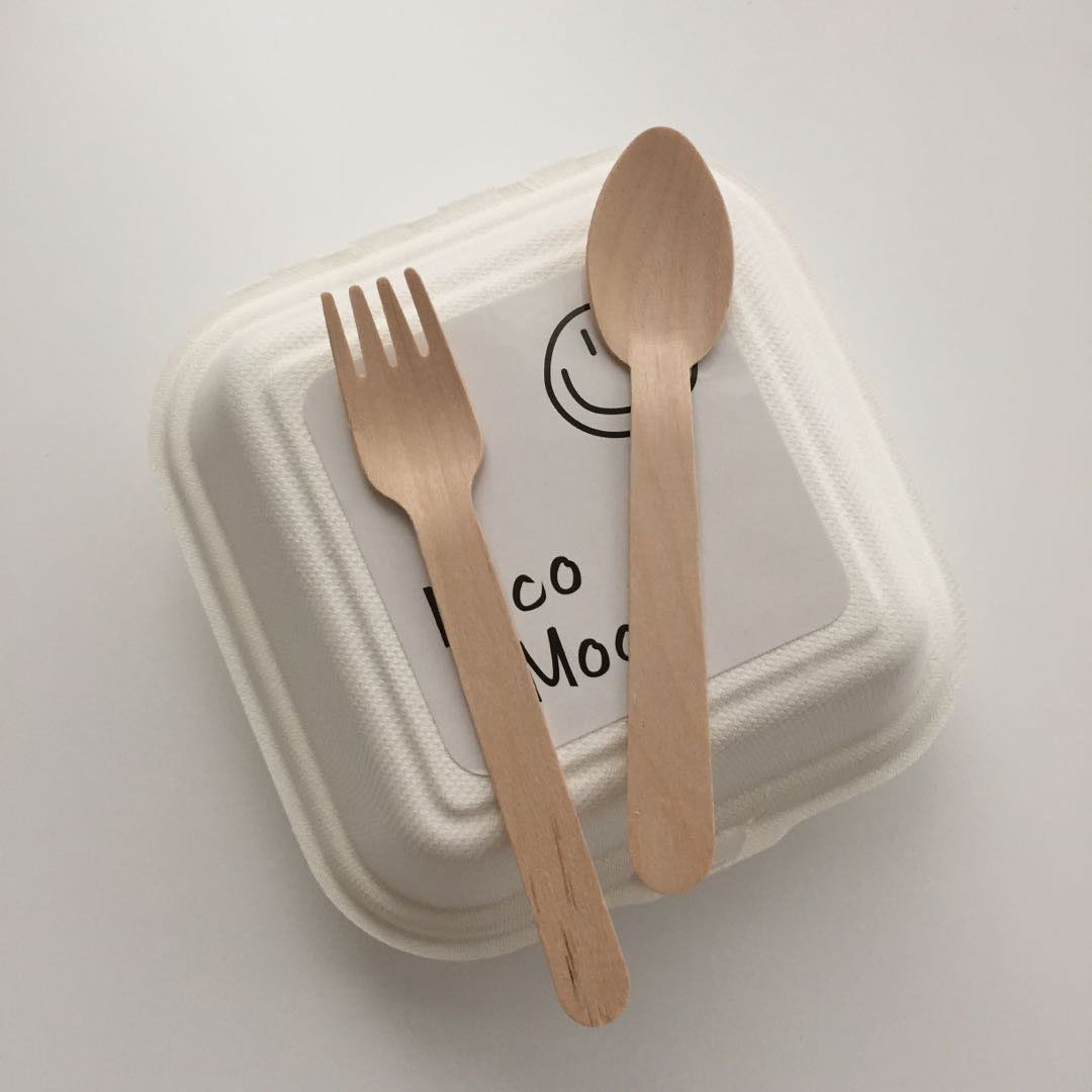 韩风INS木质一次性环保甜品木勺蛋糕木叉一次性野餐餐具雪糕勺