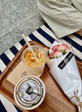 INS一次性PLA聚乳酸可降解吸管耐高温冷热通用细独立纸包装19CM