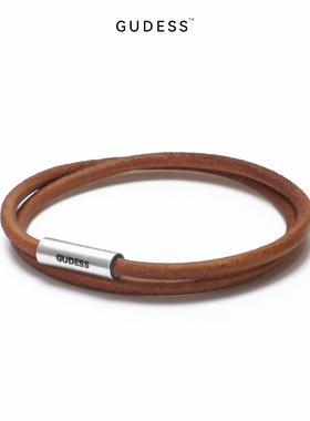 GUDESS原创真皮双圈叠戴手链