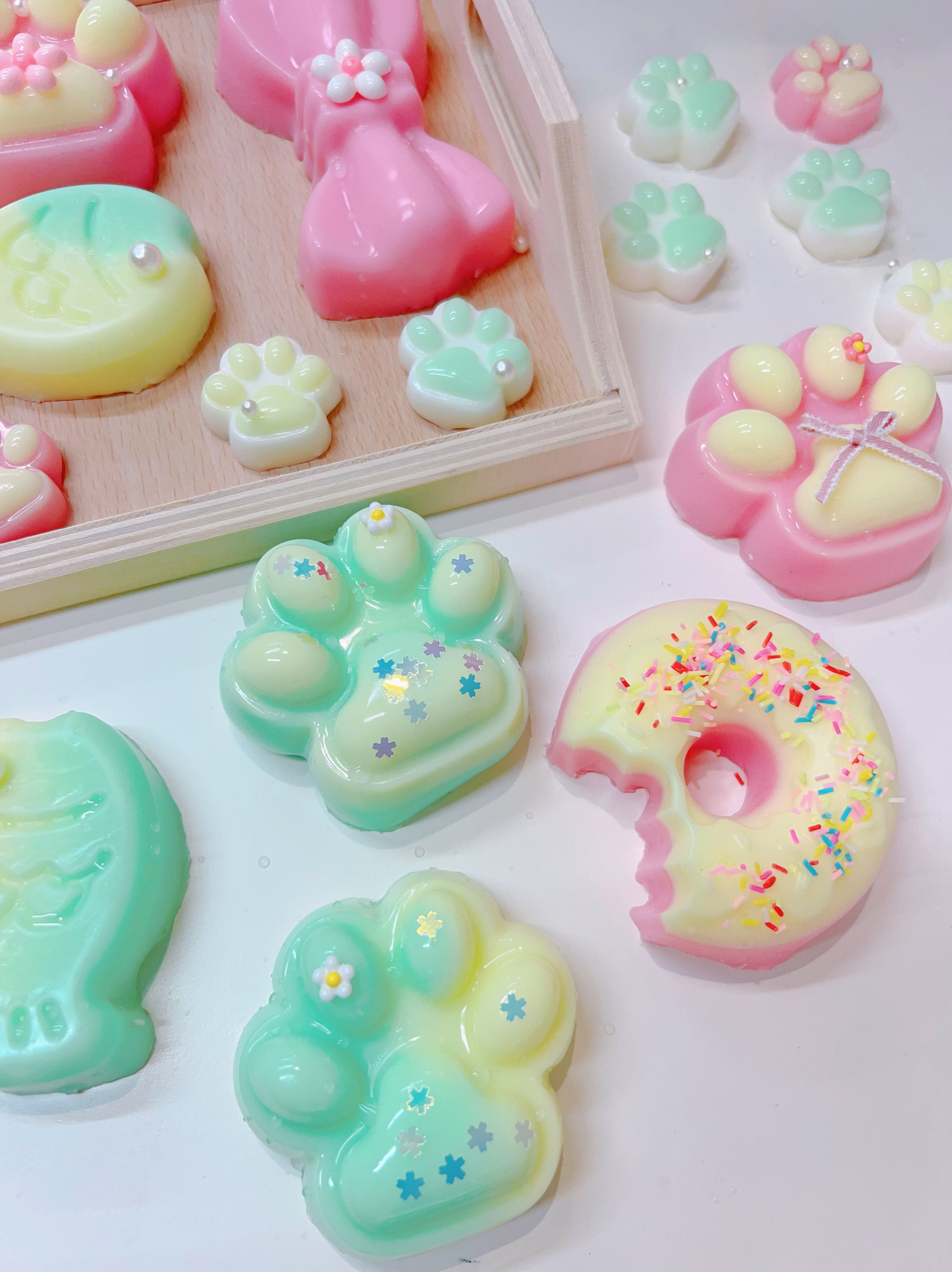 手工制作水感猫爪捏捏乐鲷鱼烧捏捏乐解压慢回弹捏捏