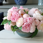 仙气把束庭香牡丹花束仿真花客厅餐桌装 饰品摆件婚礼布置假花道具