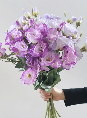 花朵很生动 紫色洋桔梗假花仿真花摆设轻奢风客厅塑料装饰花束