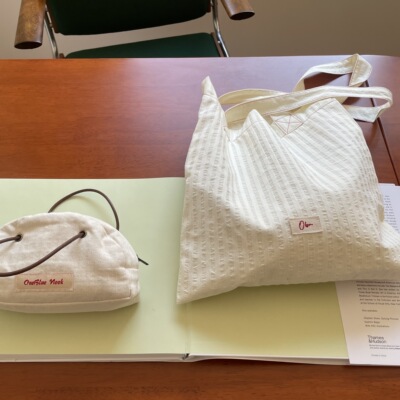 OneBlueNook凹凸肌理大日系布袋