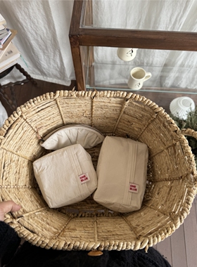 OneBlueNook  | 大/中/小｜纸感棉 立体方形收纳包内胆包