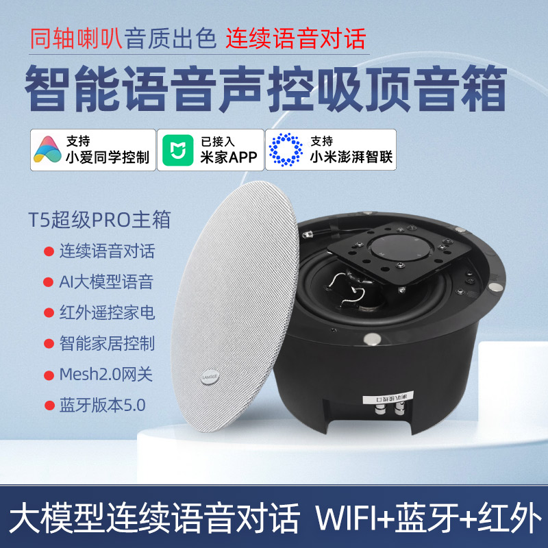 T5超级PRO语音吸顶wifi蓝牙音箱图片