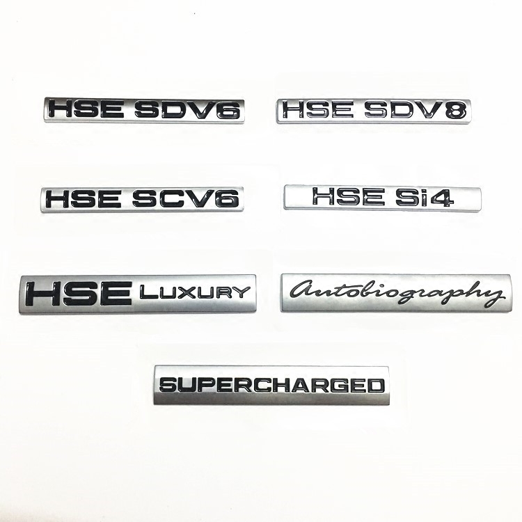 路虎英文标创世标极光揽胜行政版HSE增压标尾标改装SDV6V8尾箱标