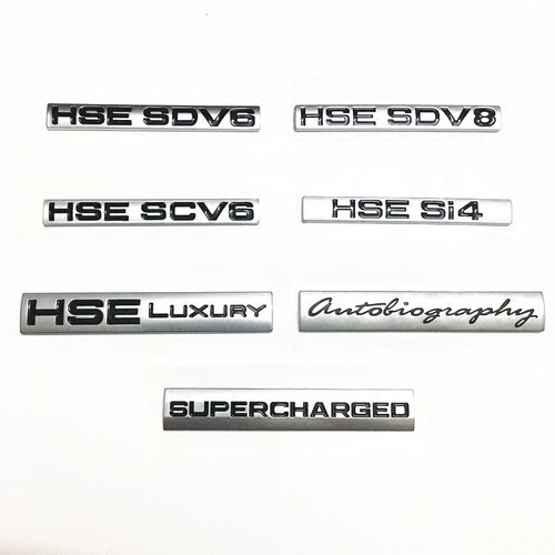 路虎英文标创世标极光揽胜行政版HSE增压标尾标改装SDV6V8尾箱标