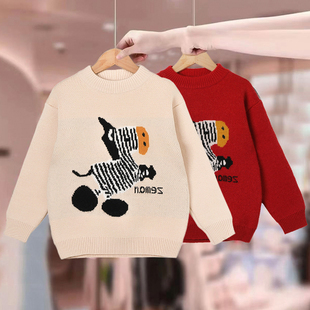 男女童毛衣新款洋气半高领针织衫加厚儿童毛衣拜年服【正常发货】