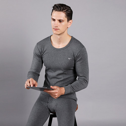 七匹狼男士秋衣秋裤套装纯棉内衣