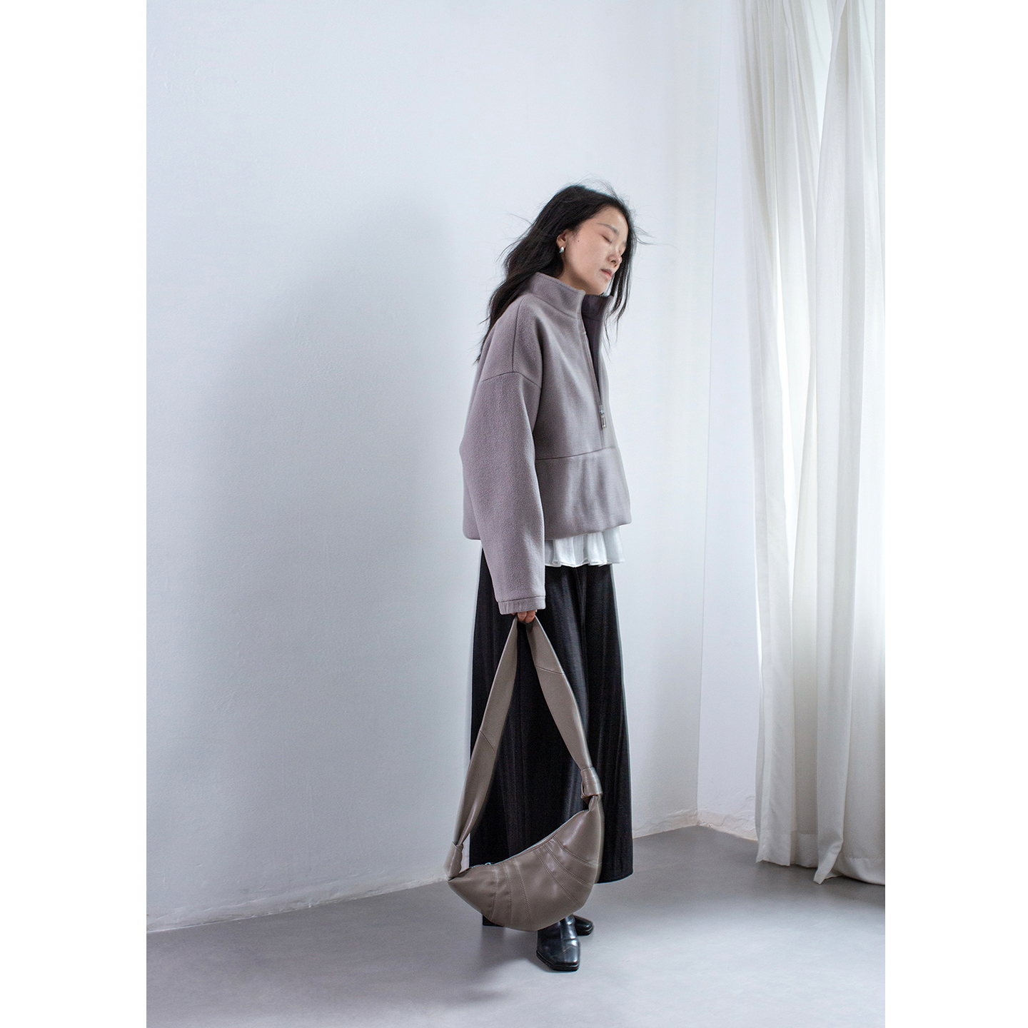 新款半拉链卫衣宽松休闲外套