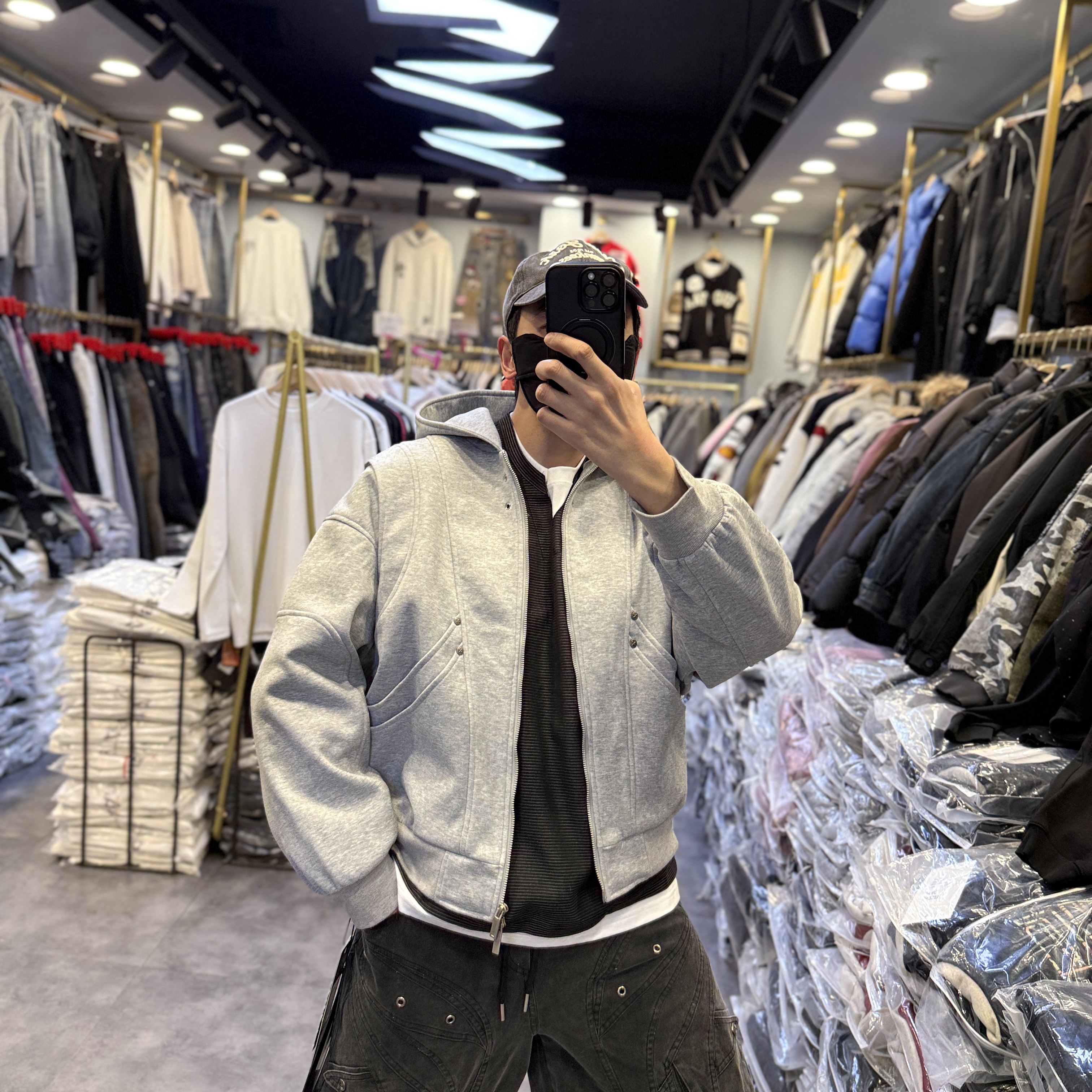 美式复古重磅连帽卫衣男春潮流宽松休闲百搭cleanfit解构开衫外套,男装,夹克,淘宝优惠券,粉丝福利购,淘宝优惠卷