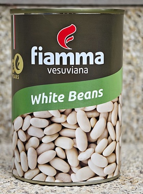 意大利进口火山白豆罐头已熟色拉配餐即食豆FIAMMA WHITE BEANS