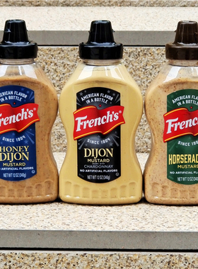 旗牌第戎风味芥末酱辣根风味蜂蜜味黄芥末调味酱FRENCHS MUSTARD