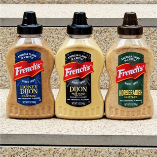 旗牌第戎风味芥末酱辣根风味蜂蜜味黄芥末调味酱FRENCHS MUSTARD