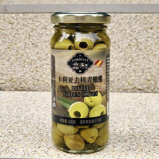 GREEN OLIVES PITTED 西班牙进口卡利亚去核青橄榄罐头CARRETILLA