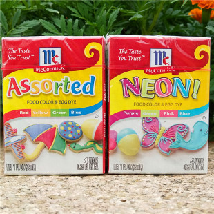 ASSORTED 味好美染彩蛋四色装 食用色素McCormick NEON COLOR FOOD