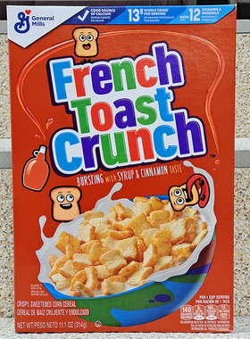 磨坊肉桂味玉米片早餐法式烘烤脆麦片FRENCH TOAST CRUNCH CEREAL