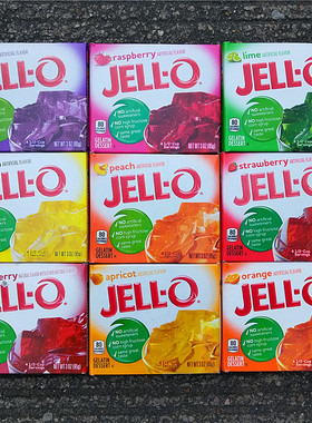 美国杰乐牌水果味透明果冻粉食用自制免煮JELLO GELATIN DESSERT